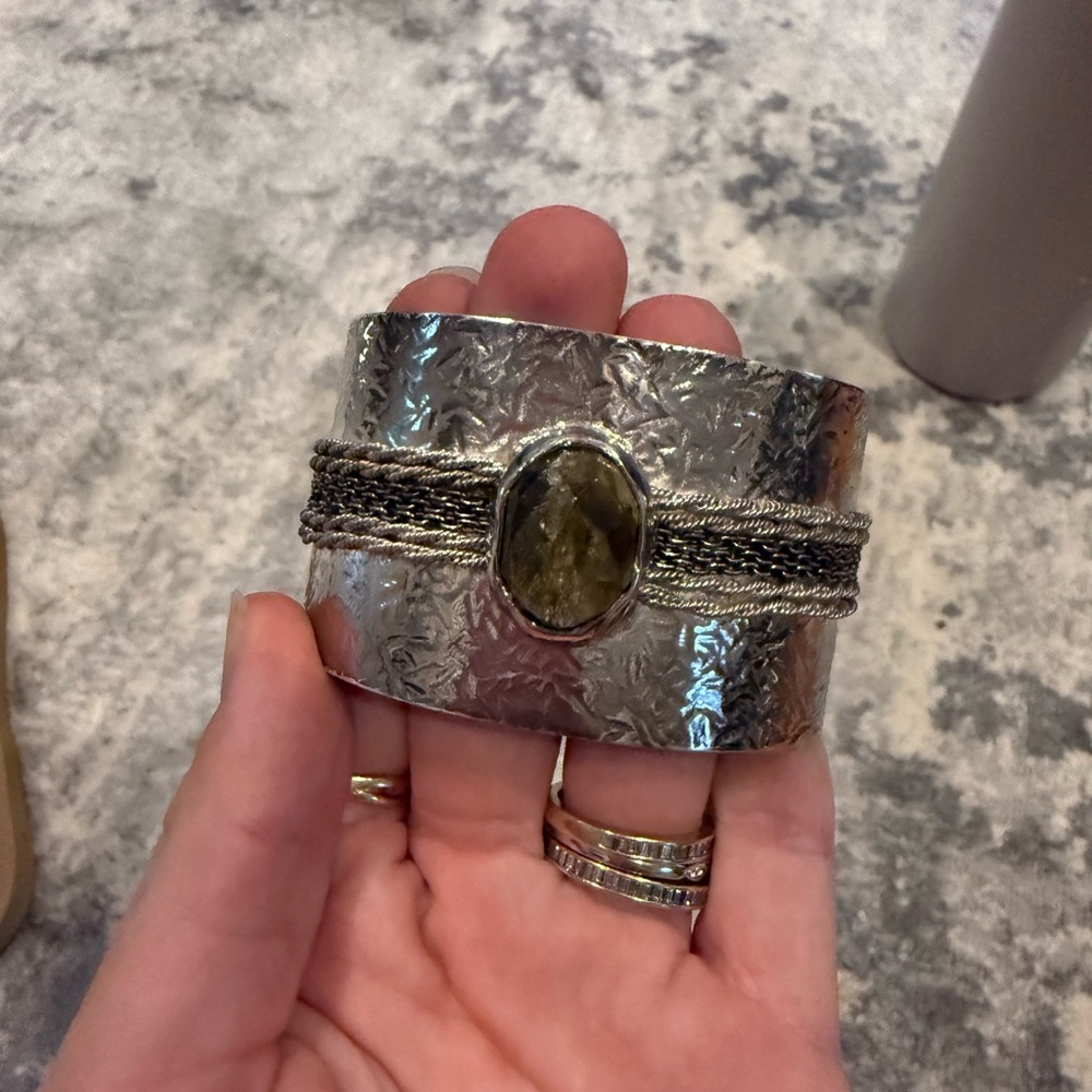 Peyote Bird Silver Cuff Bracelet